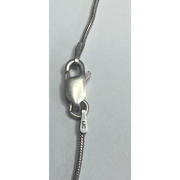 IJC Italy 925 Sterling Green Stone Pearl Pendant Necklace 28” Chain - Picture 5 of 8